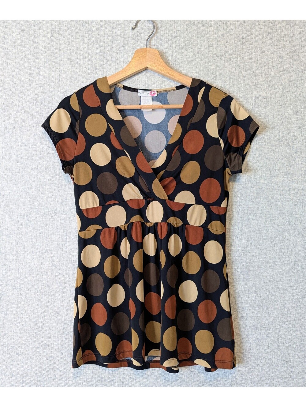 Vintage y2k stretch polka dot babydoll top